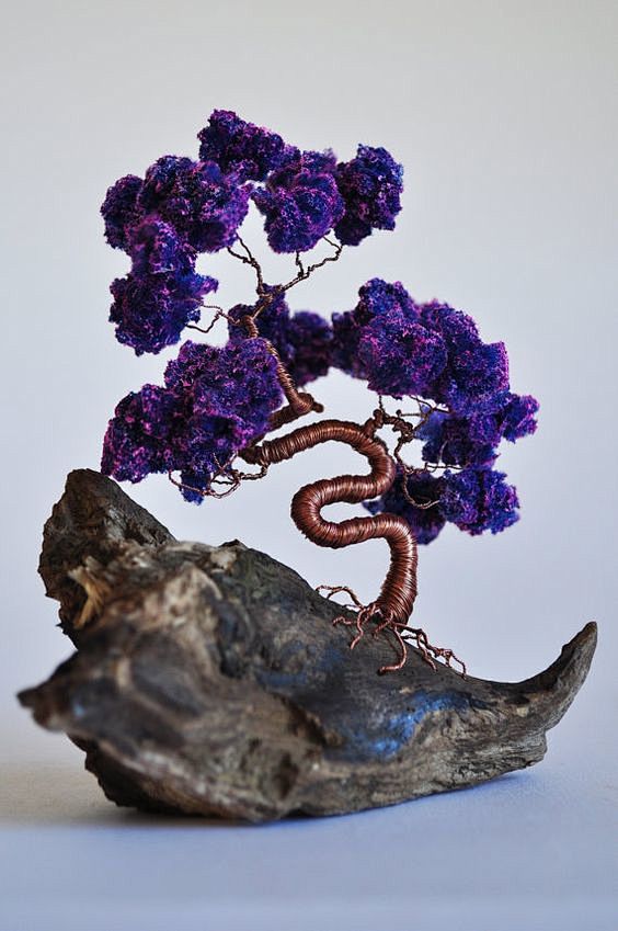 Purple  Wire Bonsai ...