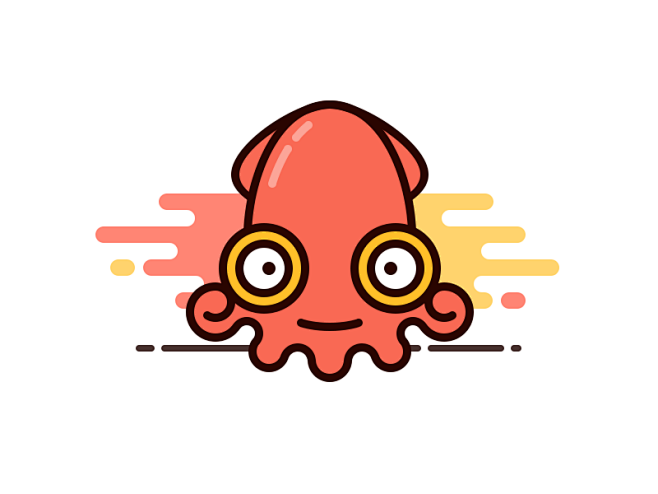 cartoon squid