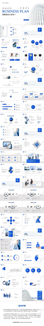 蓝色简约商务商业计划书公司介绍宣传ppt模板