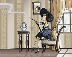 复古的女士