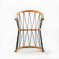 Geometry chair and table by Velichko Velikov at Coroflot.com : Simple and elegant construction with very strong base. It is made of 8mm steel wire and 3mm flat pieces (6mm wire for the chair). The base is stackable and low cost for transportation, the who