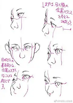 人体眼睛和脸部的绘制关系，来自toshi，绘画素材转需（年轻人，怕爆肝吗？不怕就戳这里→：°欲学此课，必先成魔！九关过，业可成！，加小姐姐QQ2852825554了解绘画课程！）绘画超话  #手绘#  插画超话 #轻微课# #学画画上轻微课# ​​​​