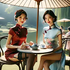 旗袍、美女、高尔夫……_5_本源AI工作室_来自小红书网页版