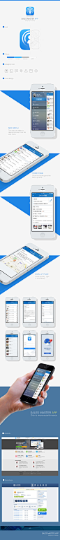 SALES MASTER APP For iphone : 一款为高效管理业务员专门设计的APP管理软件 负责iPhone端最新版本V3.0的视觉设计 官网 后台的全部视觉设计工作