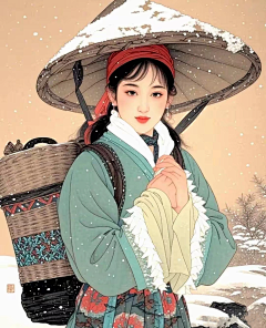 字裏行間采集到浣溪沙-工笔当代人物绘画