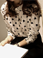韩国代购2014春装新款女装韩版中长款雪纺打底白色衬衣衬衫女长袖-淘宝网