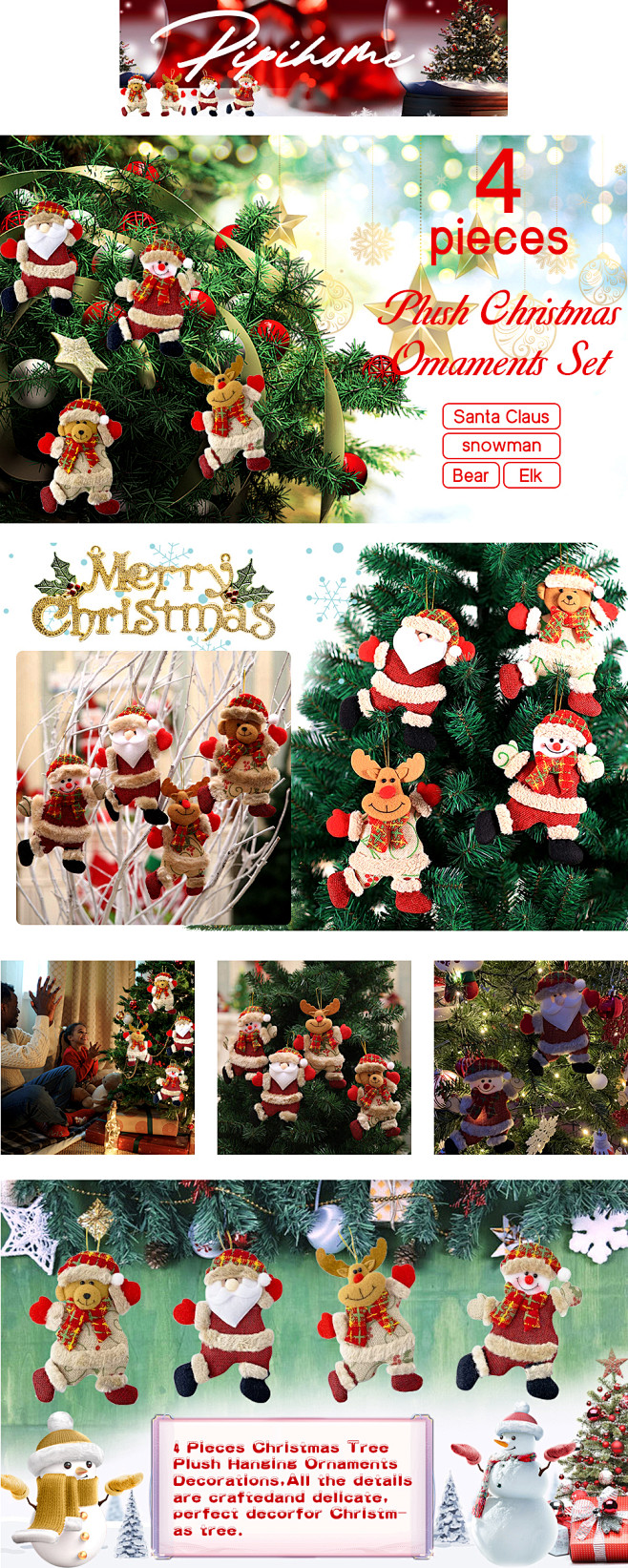 圣诞毛绒挂件A+