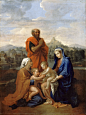 Nicolas Poussin -- The Holy Family with Saint John, Saint Elizabeth