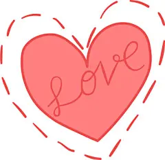 点击来源直接获取大图文件 |可爱的心形手写填充轮廓风格的爱字