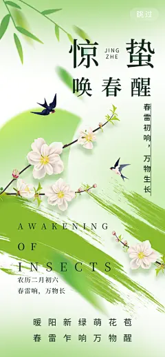 二十四节气惊蛰海报