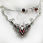 VALHTIRH - silver , red topaz , garnet, quartz by LUNARIEEN