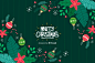 Hand drawn christmas background