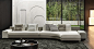 Daniels by Minotti —  | ECC : Comparable to a landscape design project, where carefully plotted combinations of elements create a new domestic scenery, the Daniels seating system redesigns the living areas with brand new compositions, in which regular cur