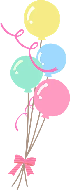 手绘卡通可爱生日派对元素卡片请柬装饰免抠透明图案 矢量AI (317)