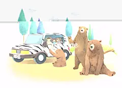 韩国插画_儿童_游乐_动物园_清新_Yestone邑石网_高品质的版权图片及商业正版图片素材提供商