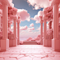 A pinky heaven fantasy background, FHD rendering