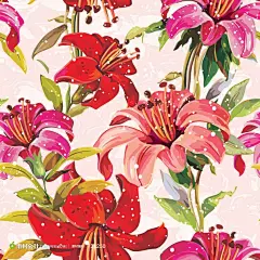 水彩百合花插画矢量素材