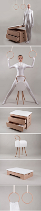 斯洛伐克MEJD工作室设计的一套体操家具（Gymnastics furniture）。