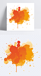 橙色墨迹|橙色墨迹,效果元素,素材分类