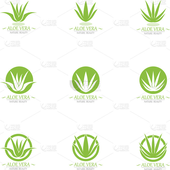 芦荟,模板,品牌名称,图标,商务,健康保...