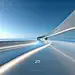 This may contain: an abstract photo with white lines and blue sky