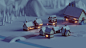 Low poly fantasy village : A render for a cancelled projectA visual concept for a fantasy village in the snow