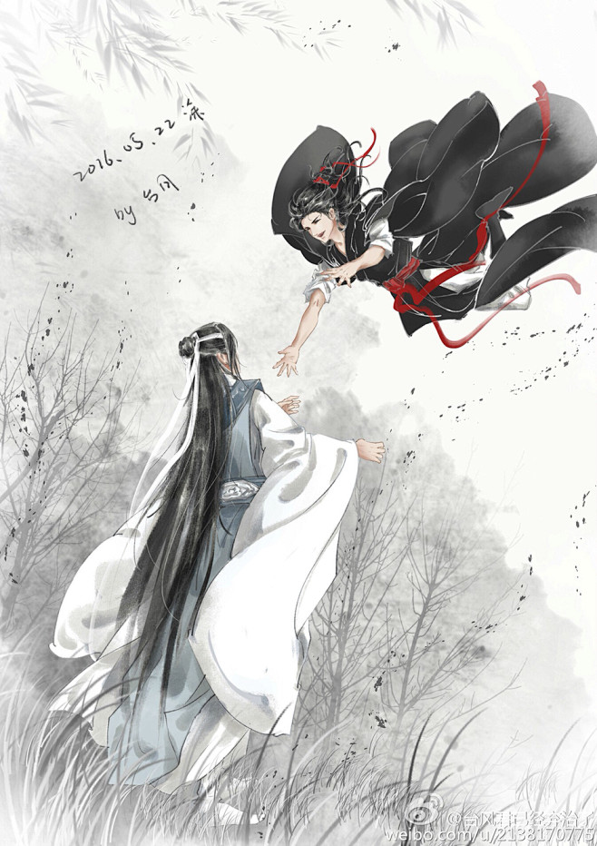 魔道祖师 同人插画 台风君/绘