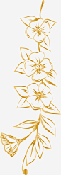 矢量卡通金色花朵图图宝宝 https://bao16.com 金属花朵 金属花 创意花朵 金色 金属 花 金色花 金色的花 矢量花 质感花 金属质感花 花纹