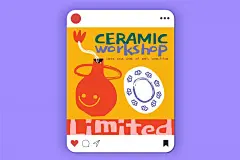 Purple Ceramics Illustration Set 手绘扁平陶瓷艺术作品插图插画AI矢量设计素材_UIGUI-国外高品质设计素材共享网