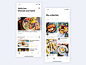Food App Design uiux mobile application the gourmet cooking card share community iphonex cookbook