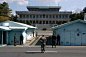 朝鲜和韩国各自严阵以待的边境站。