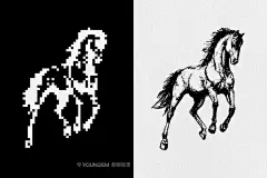 240款暗黑邪恶恐怖潮流复古像素马赛克低保真插图插画ai设计素材下载_颜格视觉