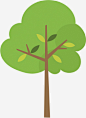 扁平卡通小树植物元素