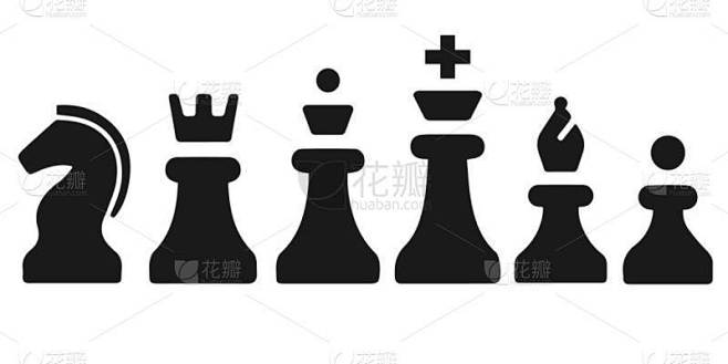 绘画插图,国际象棋,计算机图标,矢量,黑...