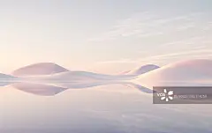 【AI数字艺术】粉紫色地形天空水面背景图片素材