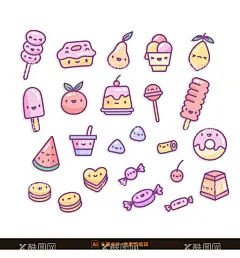 可爱甜品糖果图标  - 源文件下载【酷图网】可爱糖果图标,可爱图标,甜品图标,糖果icon,卡通糖果图标,糕点图标,冰淇淋,糖块,软糖,雪糕,棒棒糖,甜甜圈,水果糖