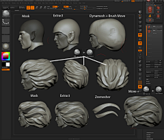 吹牛逼嘞采集到zbrush毛发