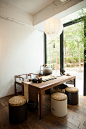 竹+ 竹制凳子 时尚创意北欧 圆筒竹凳 简约茶室客凳家具茶桌椅-淘宝网