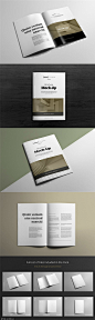 时尚的A4尺寸画册样机 Brochure Mock-Up A4 Portrait