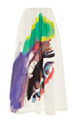 Eye Makeup-Print Pleated Midi Skirt by Isa Arfen Now Available on Moda Operandi