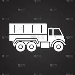 插画,背景聚焦,军用车,图标,炮,盔甲服,货物集装箱,收集