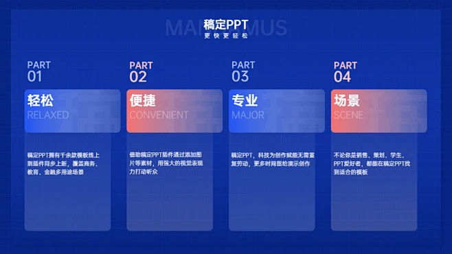 并列关系4项PPT图文页-花瓣网