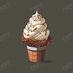 美味多彩果味冰激凌矢量插画 【酷图网】水果味,冰激凌,水果,冷饮,美食,奶油,蛋卷,冰爽,雪糕,矢量,免扣,png,果味,透明,插画,元素,卡通,简笔画,多彩