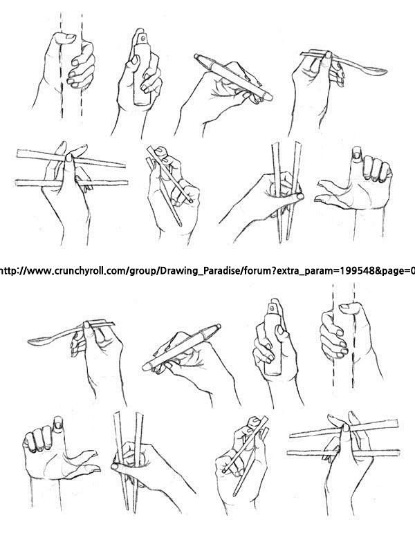 绘画参考拿筷子手势练习ωω