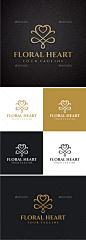 花的心——波峰标志模板Floral Heart - Crests Logo Templates漂亮,美丽,品牌,经典,有创造力,设计师,优雅,没完没了的,永恒,永恒,花卉,花朵,黄金,黄金,图形,心,图标,无限,无穷,标志,爱,豪华,奢侈,自然,自然,沙龙,水疗,象征,模板,矢量 beautiful, beauty, branding, classic, creative, designer, elegant, endless, eternal, eternity, floral, flowers, go