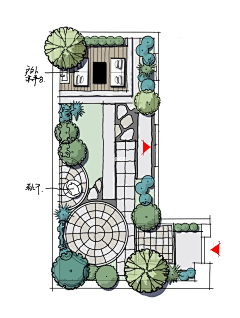 xdnnnn采集到景观平面——私家庭院