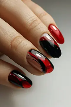 指尖上的艺术美甲成品