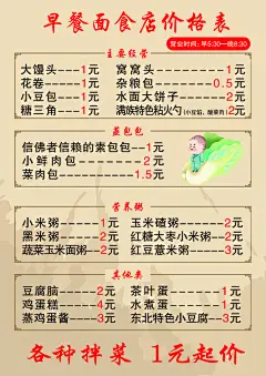 最新原创早餐店宣传海报