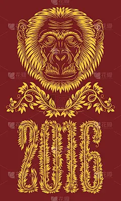 火猴年贺卡模板