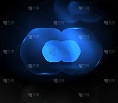 模糊透明六边形在黑暗，数字抽象背景